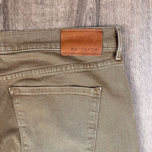 Mott & Bow Straight Jeans Distressed Khaki Sz 40x32 - Picture 10 of 10